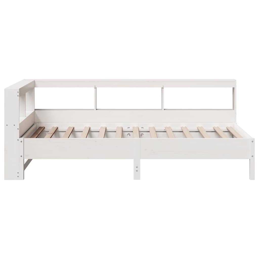 vidaXL Letto Libreria senza Materasso Bianco 100x200 cm Legno di Pino