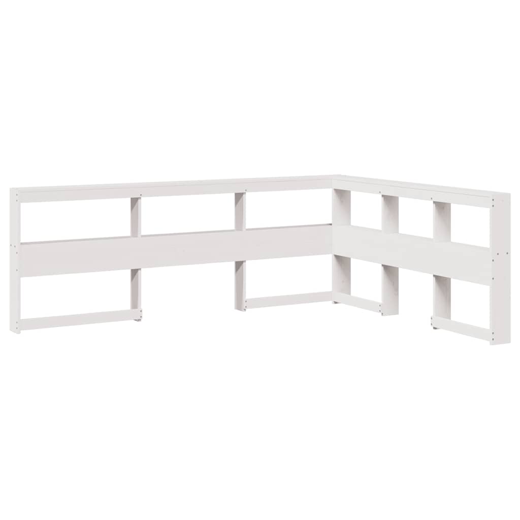 vidaXL Letto Libreria senza Materasso Bianco 140x190 cm Legno di Pino
