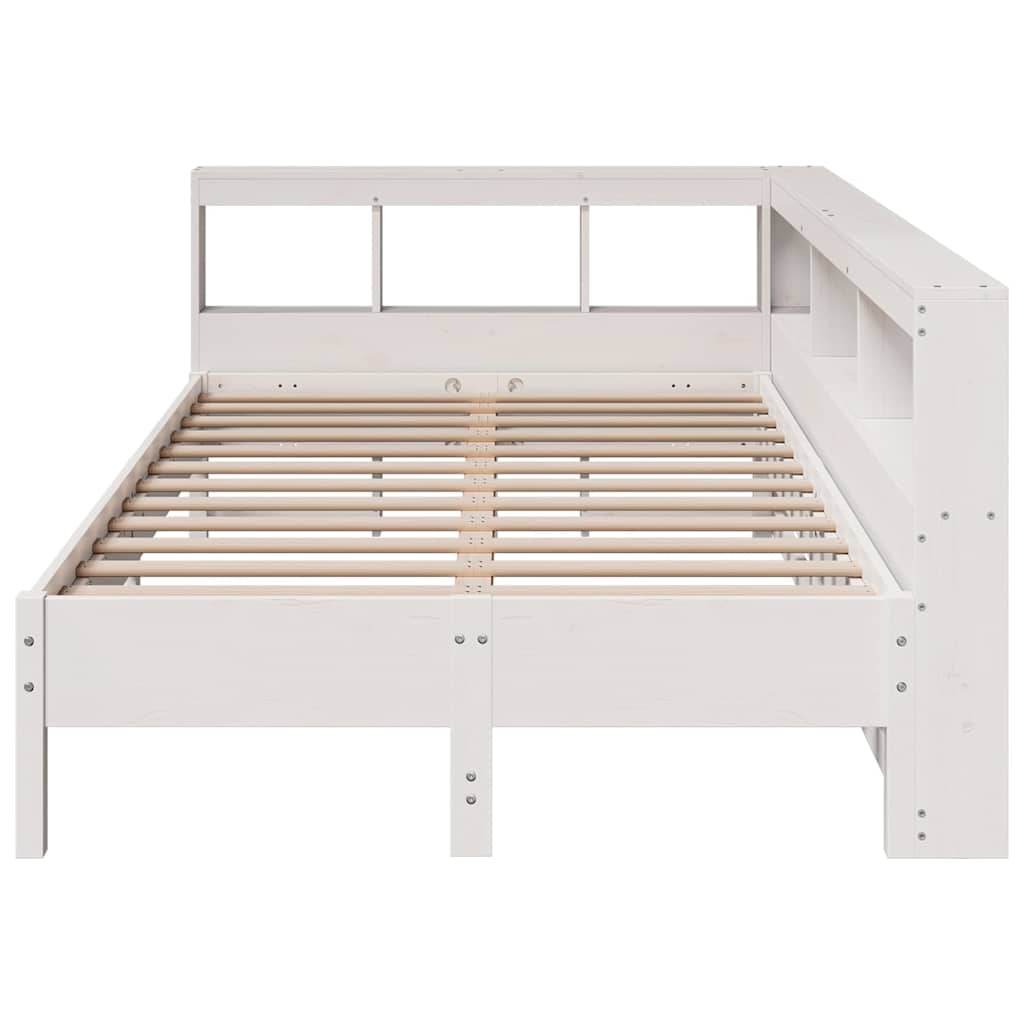 vidaXL Letto Libreria senza Materasso Bianco 120x190 cm Legno di Pino