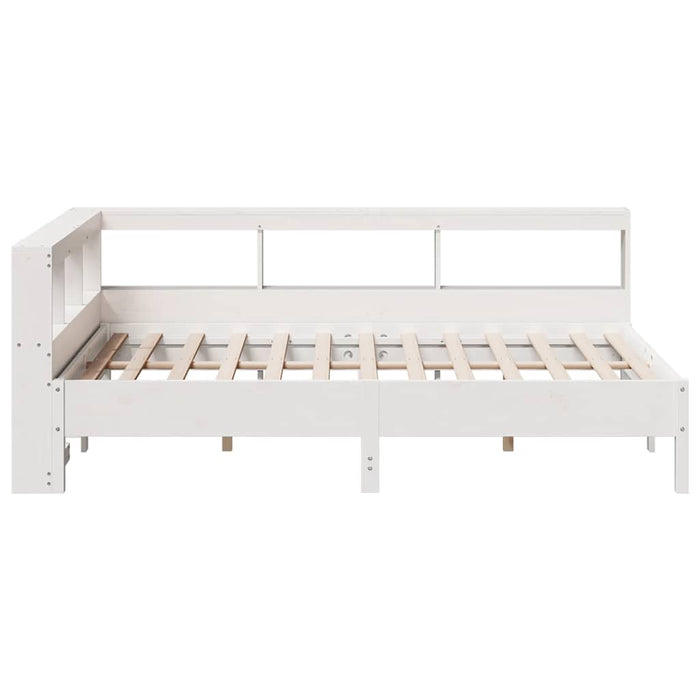 vidaXL Letto Libreria senza Materasso Bianco 120x190 cm Legno di Pino