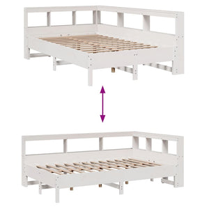 vidaXL Letto Libreria senza Materasso Bianco 120x190 cm Legno di Pino