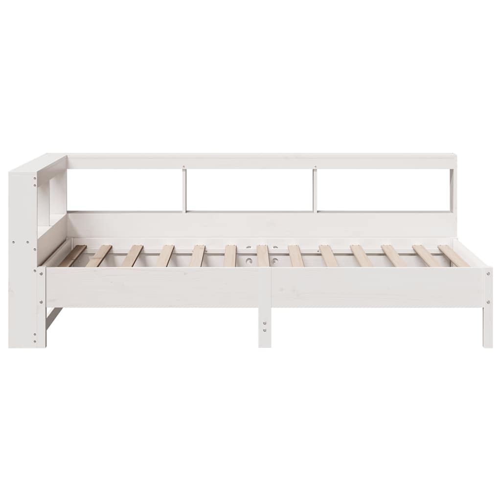 Letto con Libreria senza Materasso-Struttura Letto con contenitore 75x190 cm in Legno Pino 344472
