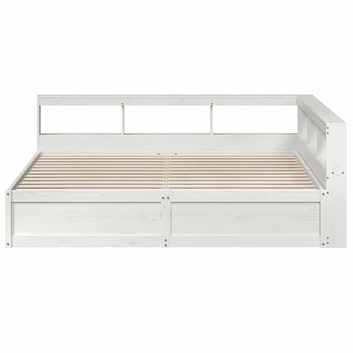 vidaXL Letto Libreria senza Materasso Bianco 200x200 cm Legno di Pino