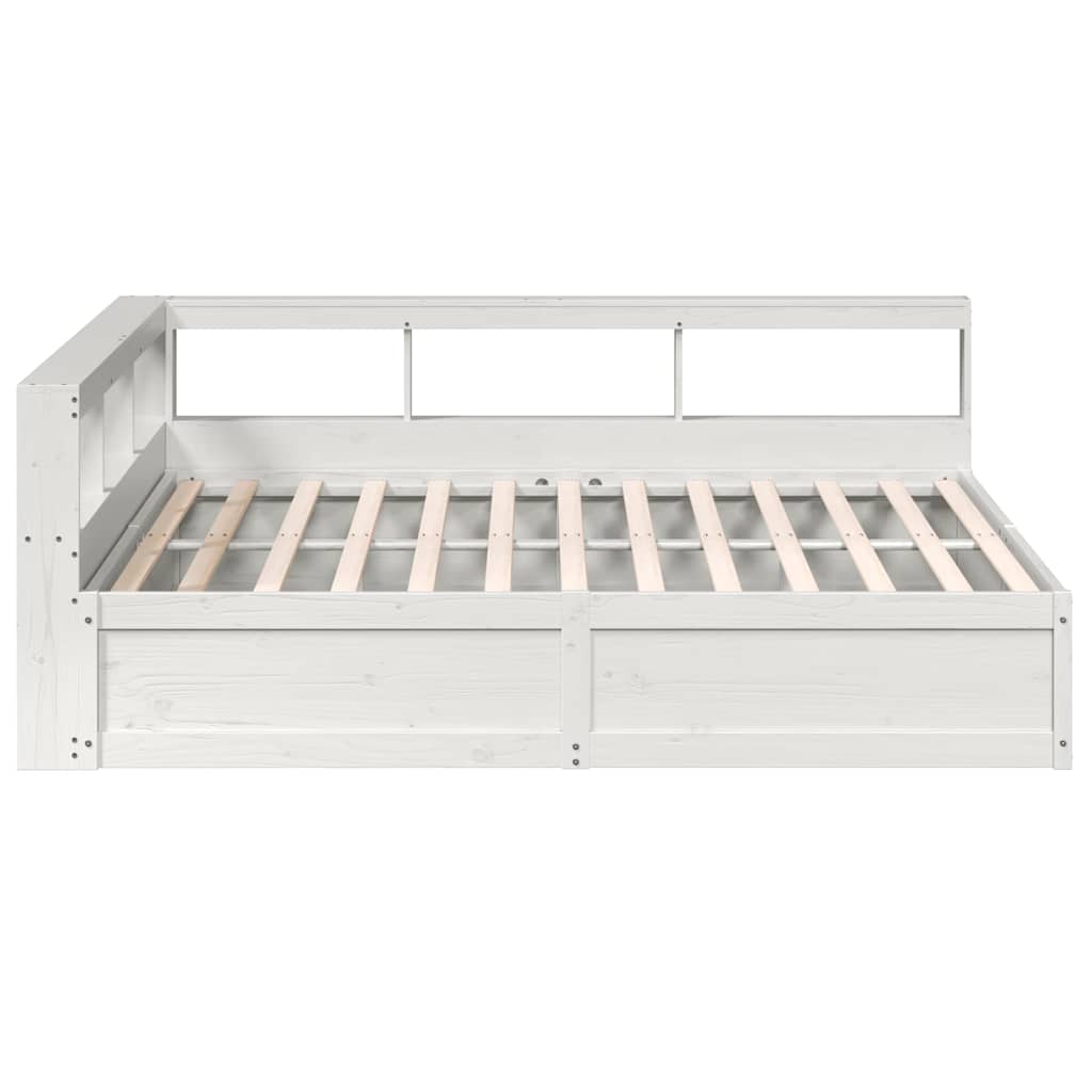 vidaXL Letto Libreria senza Materasso Bianco 200x200 cm Legno di Pino