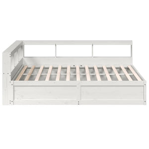 vidaXL Letto Libreria senza Materasso Bianco 200x200 cm Legno di Pino
