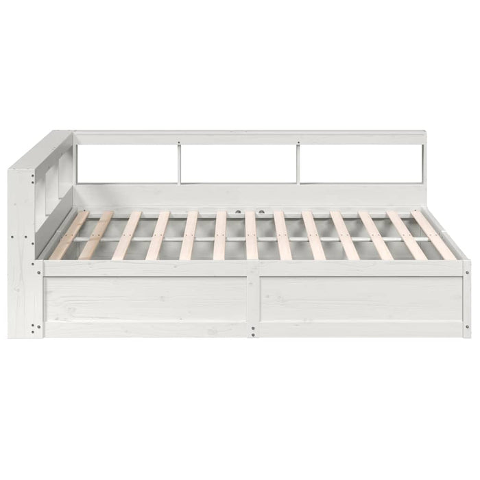 vidaXL Letto Libreria senza Materasso Bianco 200x200 cm Legno di Pino