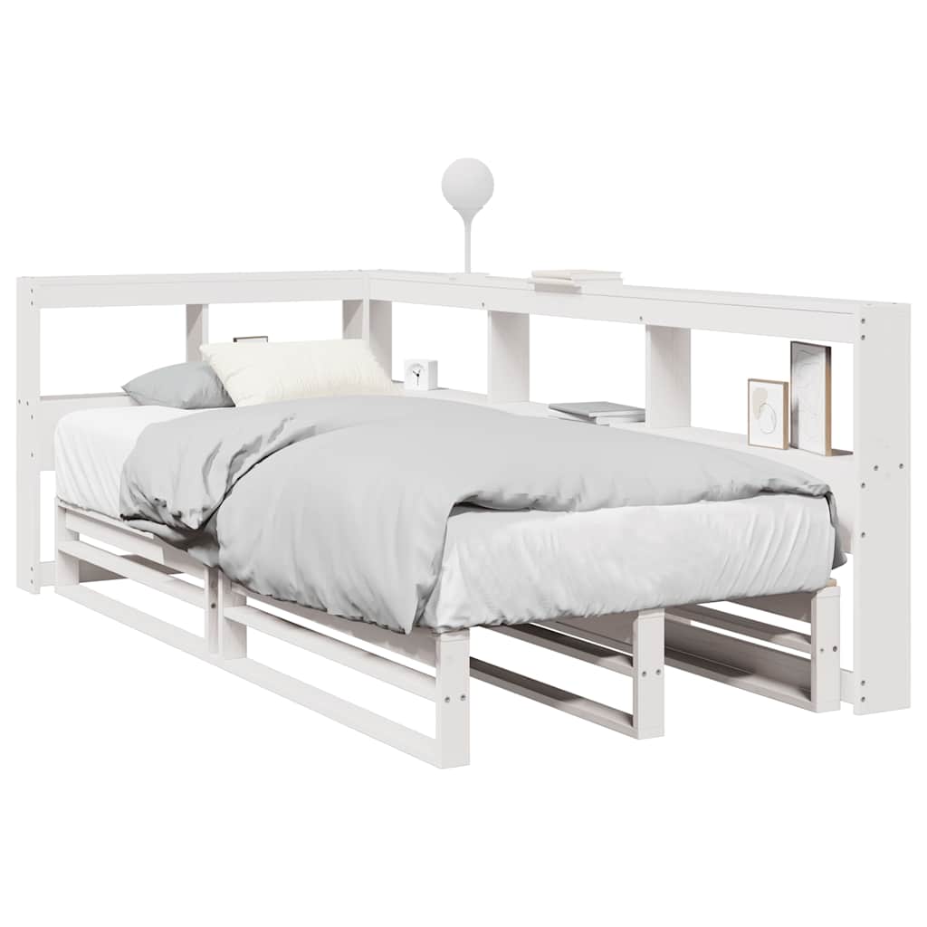 vidaXL Letto con Libreria senza Materasso 75x190 cm in Legno Pino