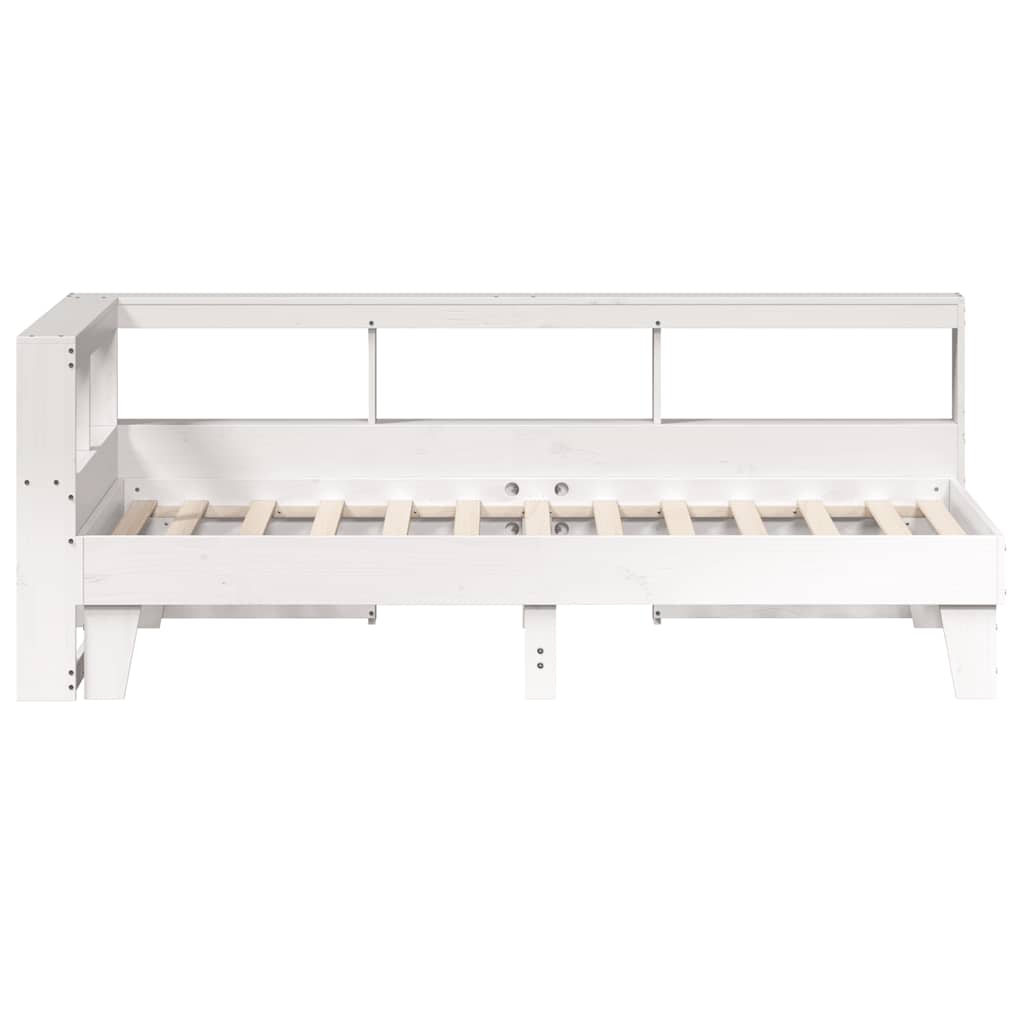 vidaXL Letto Libreria senza Materasso Bianco 100x200 cm Legno di Pino