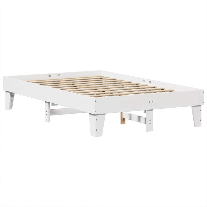 vidaXL Letto Libreria senza Materasso Bianco 140x190 cm Legno di Pino