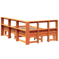 vidaXL Letto Libreria senza Materasso Marrone Cera 140x190 cm in Pino