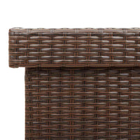 Contenitore da Giardino con Ruote Marrone Polyrattan 4103827