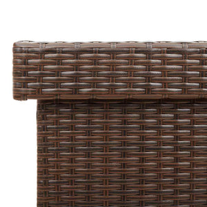 Contenitore da Giardino con Ruote Marrone Polyrattan 4103827