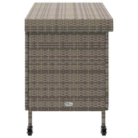 vidaXL Contenitore da Giardino con Ruote Grigio 110x55x73cm Polyrattan