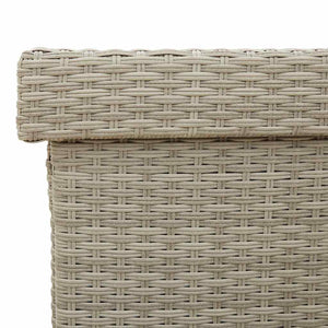 Contenitore da Giardino con Ruote Grigio Chiaro Polyrattan
