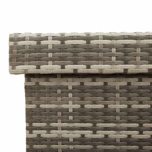 Contenitore da Giardino con Ruote Grigio 160x55x75cm Polyrattan 4103833