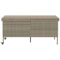 Contenitore da Giardino con Ruote Grigio Chiaro Polyrattan 4103835