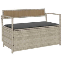 Panca Portaoggetti da Giardino con Cuscino in Polyrattan 4103841