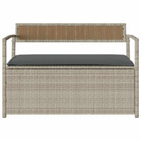 Panca Portaoggetti da Giardino con Cuscino in Polyrattan 4103841