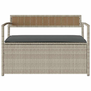 Panca Portaoggetti da Giardino con Cuscino in Polyrattan 4103841