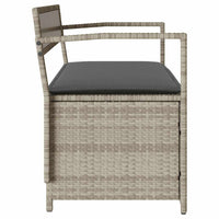 Panca Portaoggetti da Giardino con Cuscino in Polyrattan 4103841