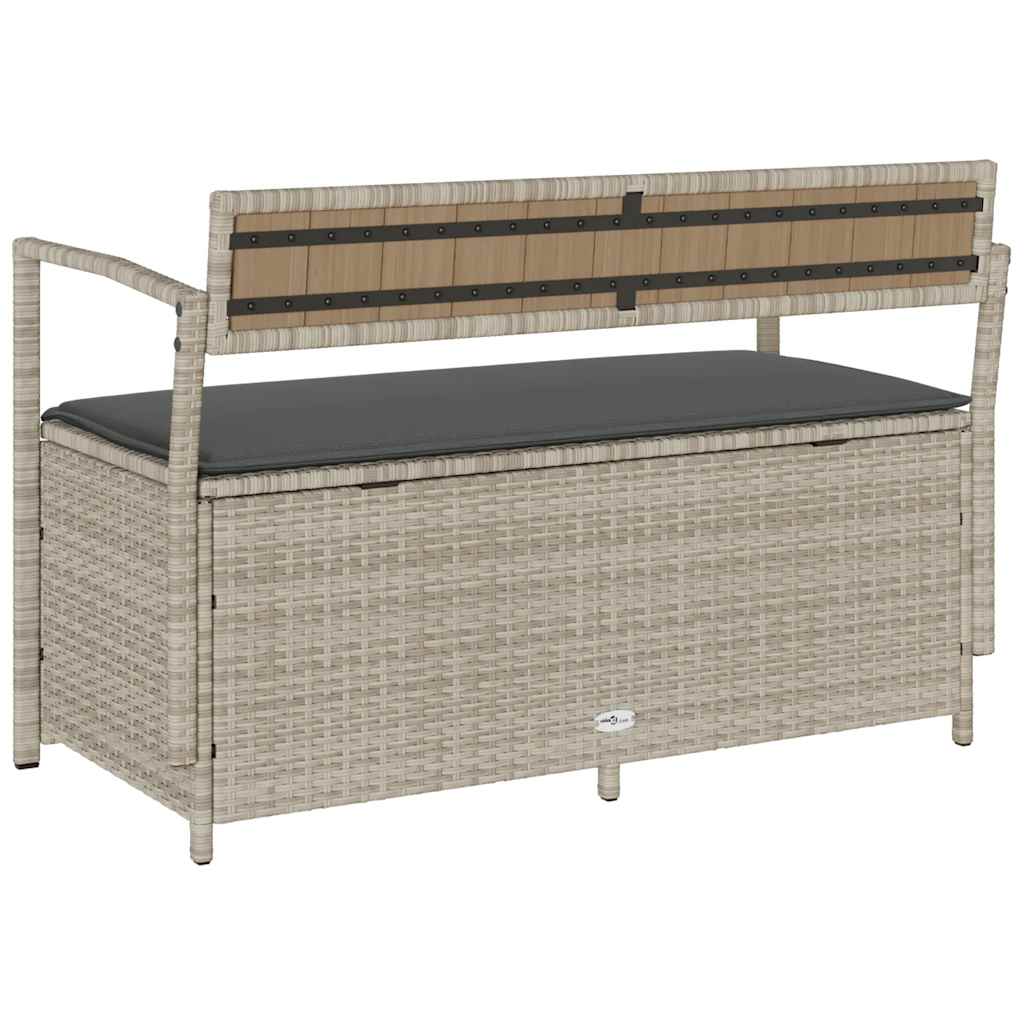 Panca Portaoggetti da Giardino con Cuscino in Polyrattan 4103841