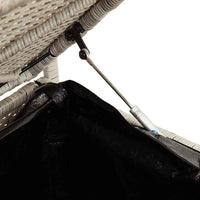 Panca Portaoggetti da Giardino con Cuscino in Polyrattan 4103841