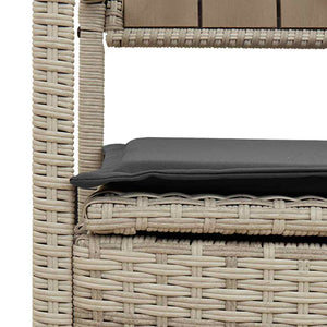 vidaXL Panca Portaoggetti da Giardino con Cuscino in Polyrattan