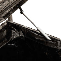 Panca Portaoggetti da Giardino con Cuscino Grigio in Polyrattan 4103843