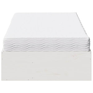 vidaXL Dormeuse con Materasso Bianco 100x200 cm Legno Massello Pino