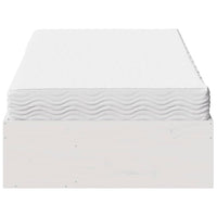 Dormeuse con Materasso Bianca 90x200 cm Legno Massello Pino 3324596