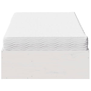 Dormeuse con Materasso Bianca 90x200 cm Legno Massello Pino 3324596