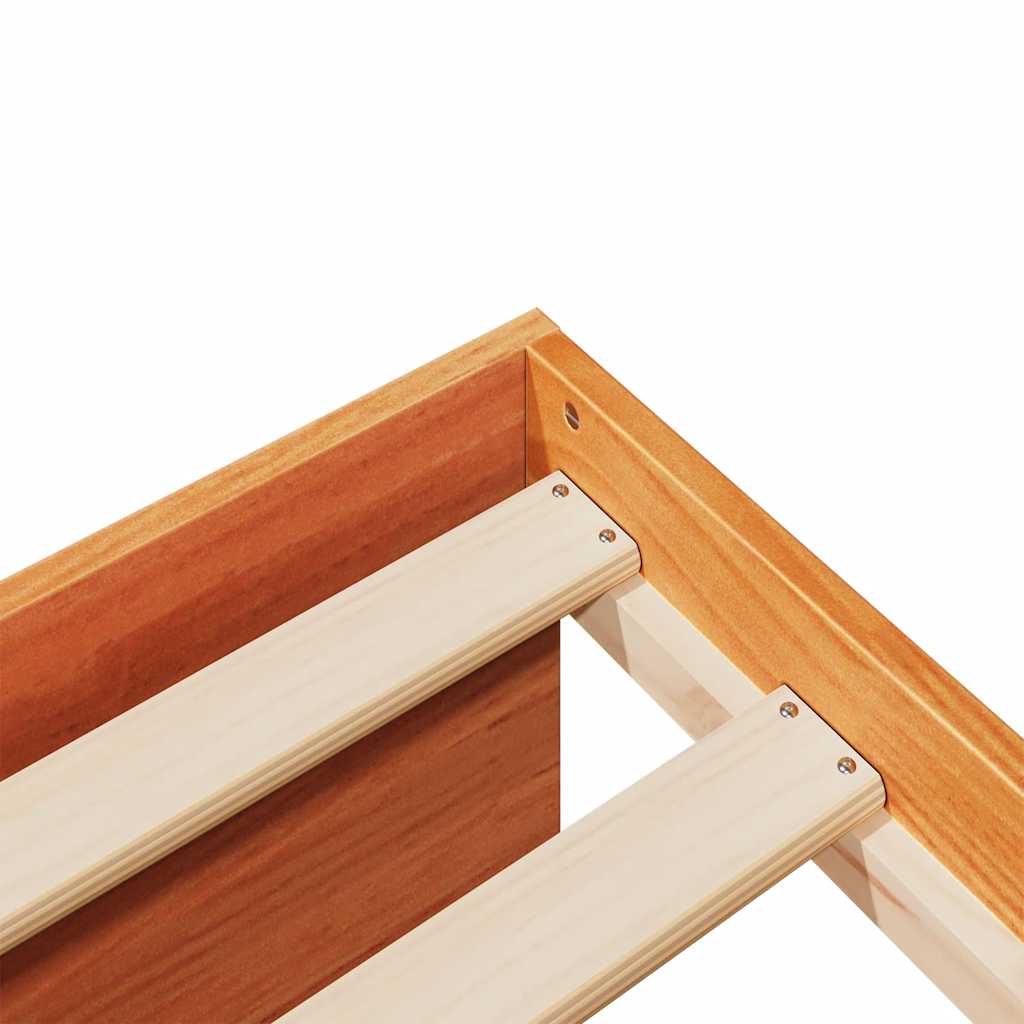 Dormeuse con Materasso Marrone 90x200 cm Legno Massello di Pino 3324597