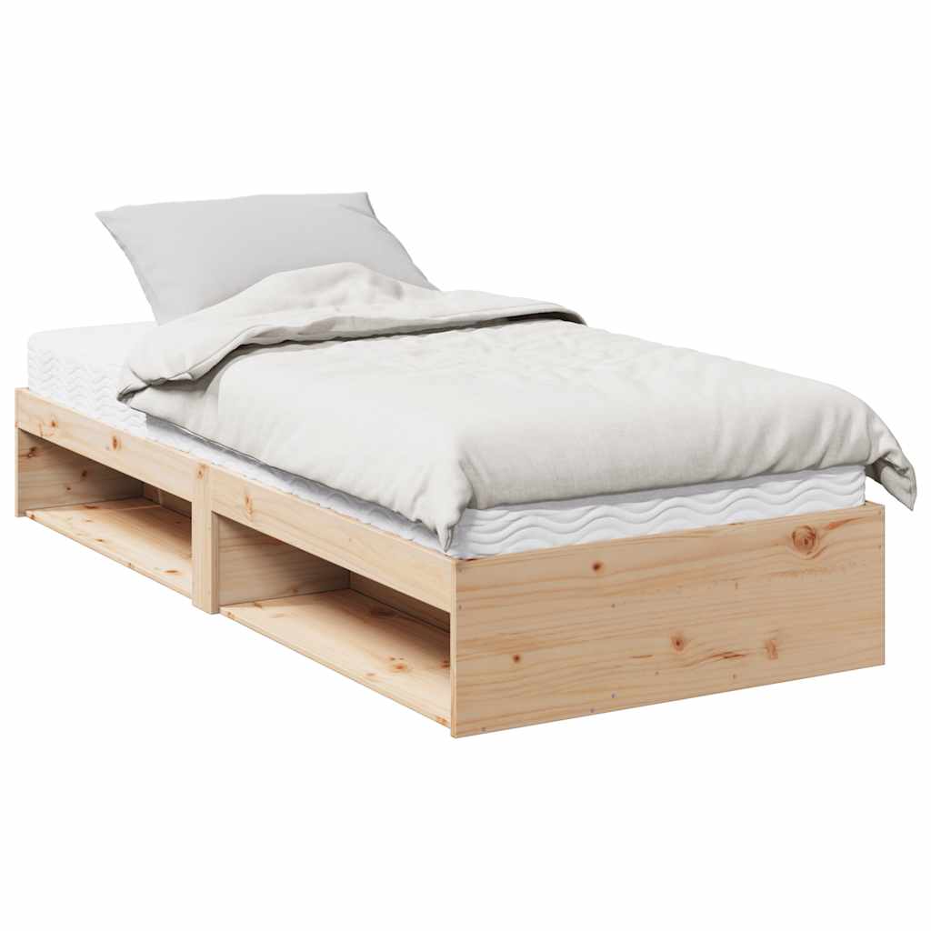 vidaXL Divano Letto con Materasso 80x200 cm in Legno Massello di Pino