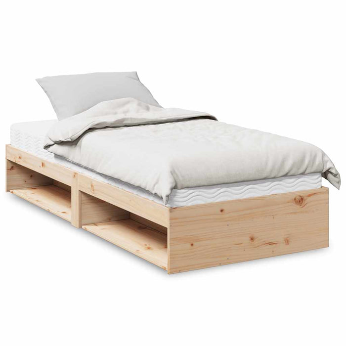 vidaXL Divano Letto con Materasso 80x200 cm in Legno Massello di Pino