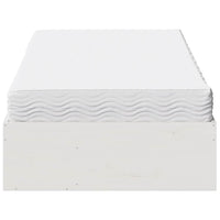 Dormeuse con Materasso Bianca 80x200 cm Legno Massello di Pino 3324599