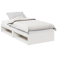 vidaXL Dormeuse con Materasso Bianca 90x190 cm Legno Massello di Pino