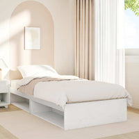 vidaXL Dormeuse con Materasso Bianca 90x190 cm Legno Massello di Pino