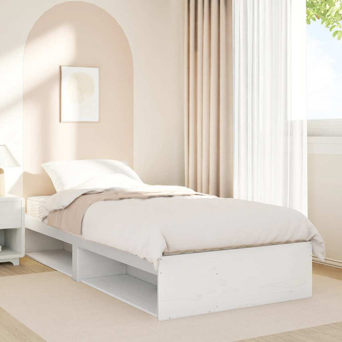 vidaXL Dormeuse con Materasso Bianca 90x190 cm Legno Massello di Pino