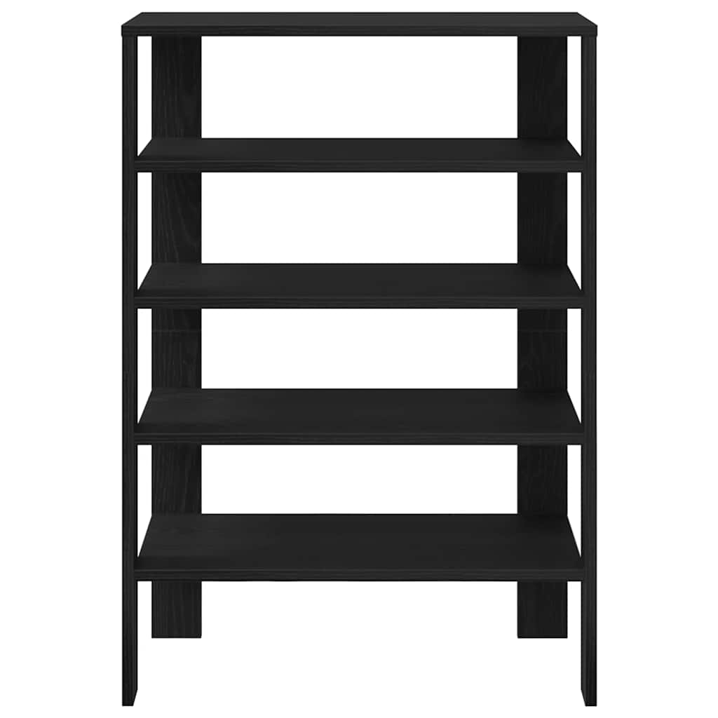 Scarpiera Nera 61x32x87,5 cm in Truciolato 859852