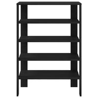 Scarpiera Nera 61x32x87,5 cm in Truciolato 859852