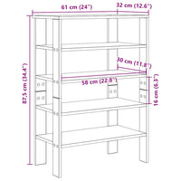 Scarpiera Grigio Sonoma 61x32x87,5 cm in Legno Multistrato 859856