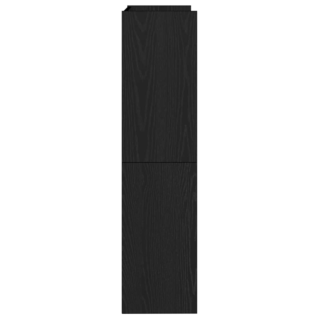 Scarpiera Nera 60x25x100 cm in Truciolato 859870