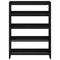 Scarpiera Nera 60x25x81 cm in Legno Multistrato