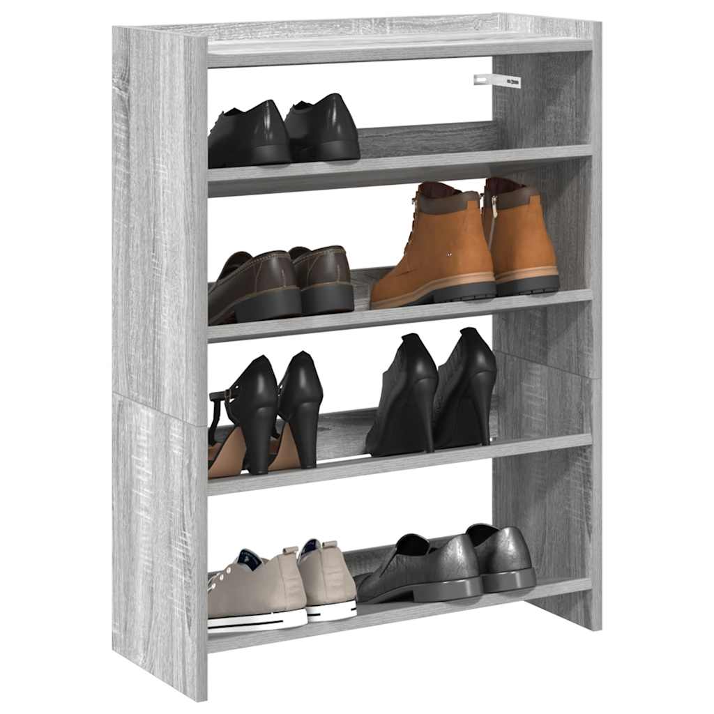 vidaXL Scarpiera Grigio Sonoma 60x25x81 cm in Legno Multistrato