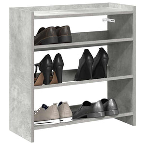 Scarpiera Grigio Cemento 60x25x62 cm in Legno Multistrato