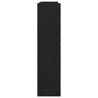 vidaXL Scarpiera Nera 80x25x100 cm in Legno Multistrato