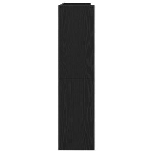 vidaXL Scarpiera Nera 80x25x100 cm in Legno Multistrato