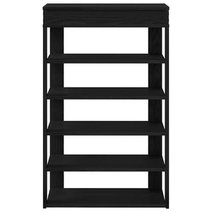 Scarpiera Nera 60x30x98 cm in Legno Multistrato 859924