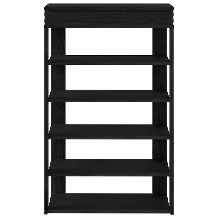 Scarpiera Nera 60x30x98 cm in Legno Multistrato 859924