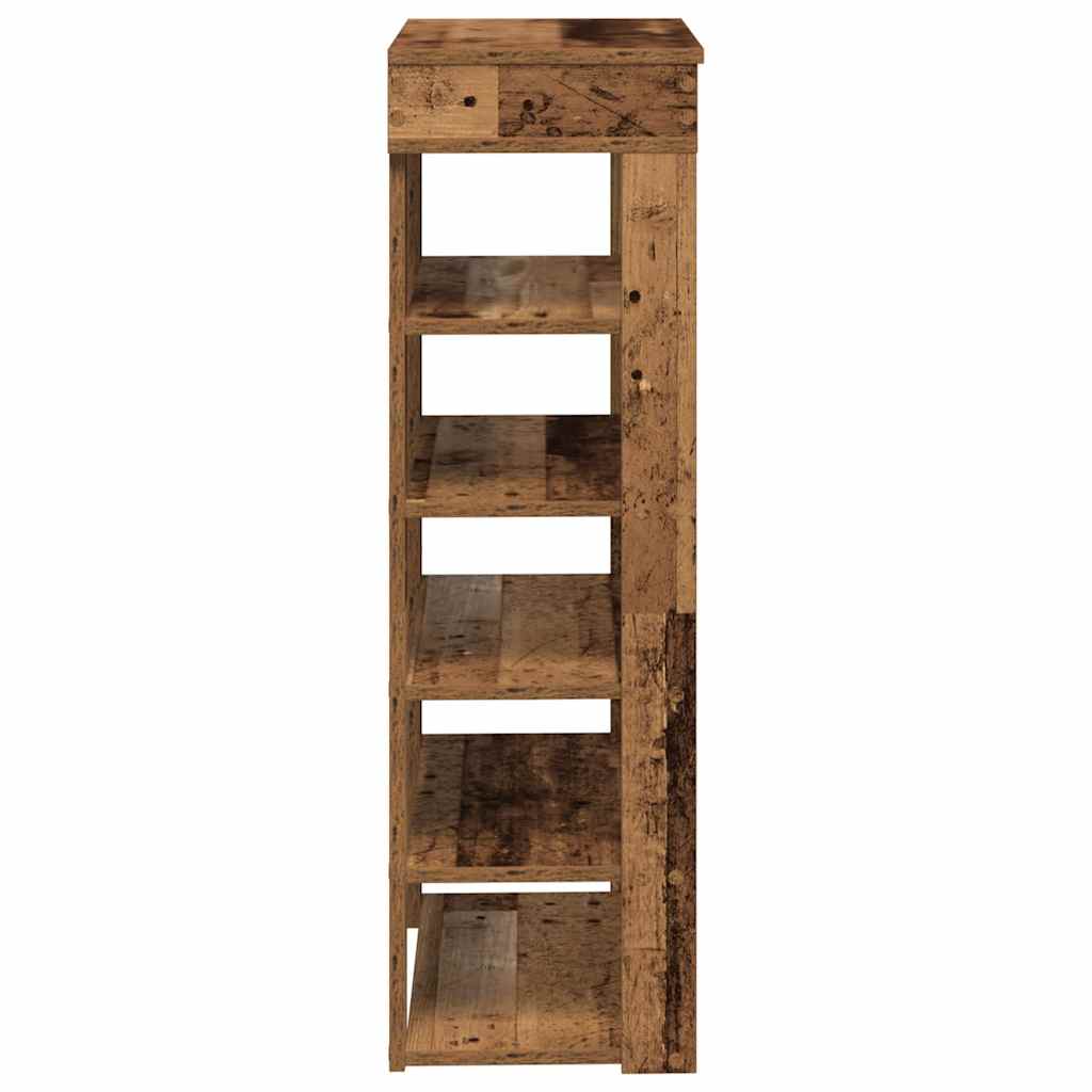 Scarpiera Legno Antico 60x30x98 cm in Legno Multistrato 859930